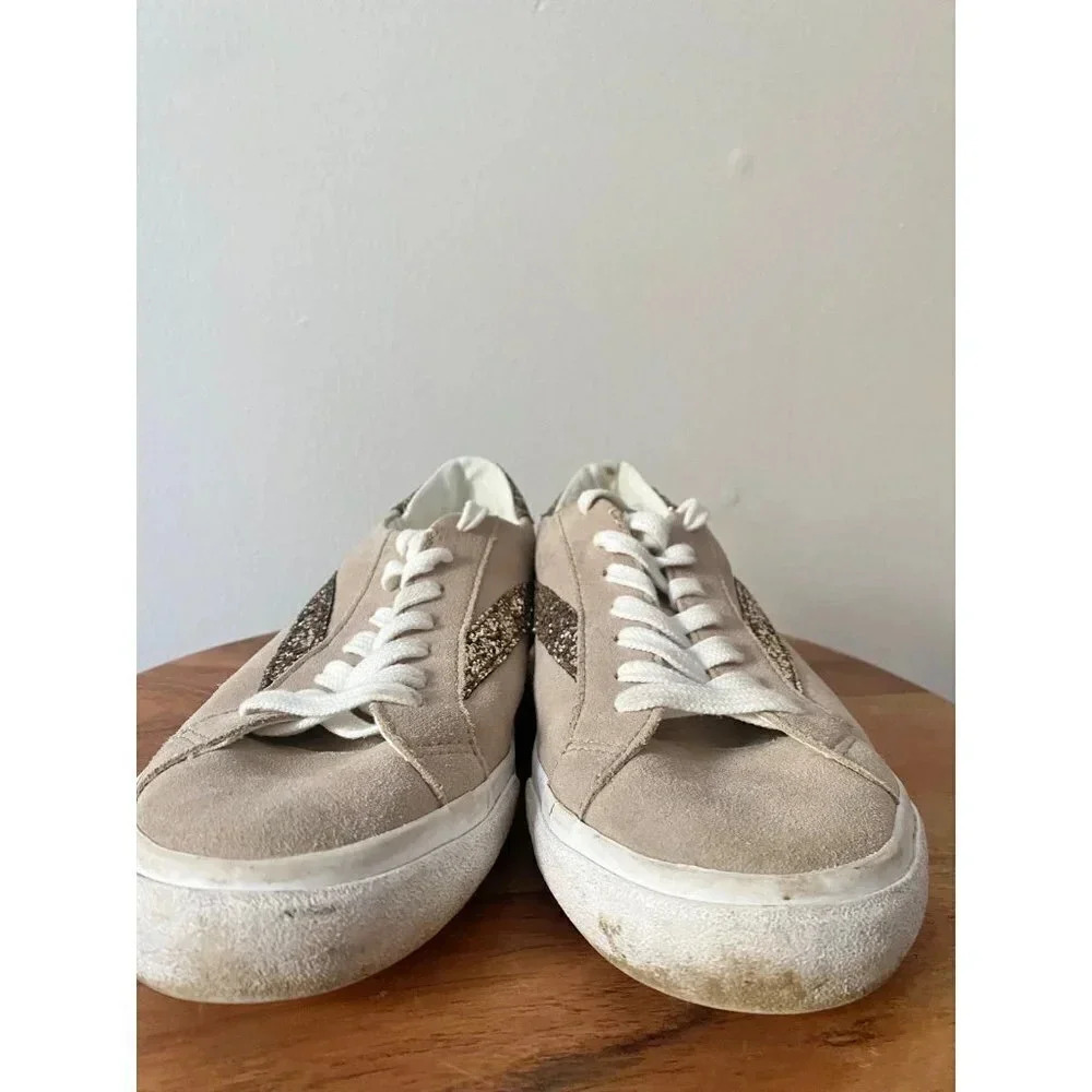 Madewell Shoes Women’s 8 Sidewalk Low Top Glitter Sneakers - Picture 6 of 9
